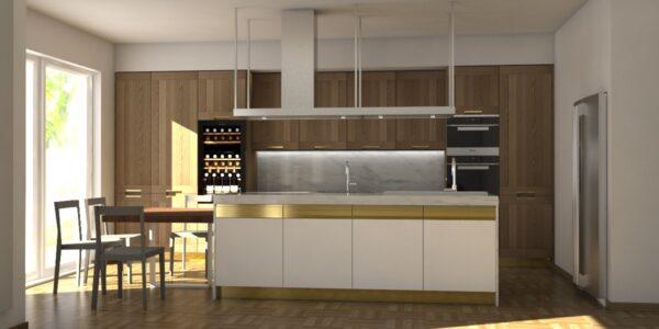 Progetto di cucina per casa privata